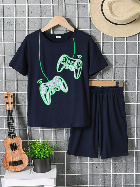 Adorable Graphic Two Piece Baby Outfit Black