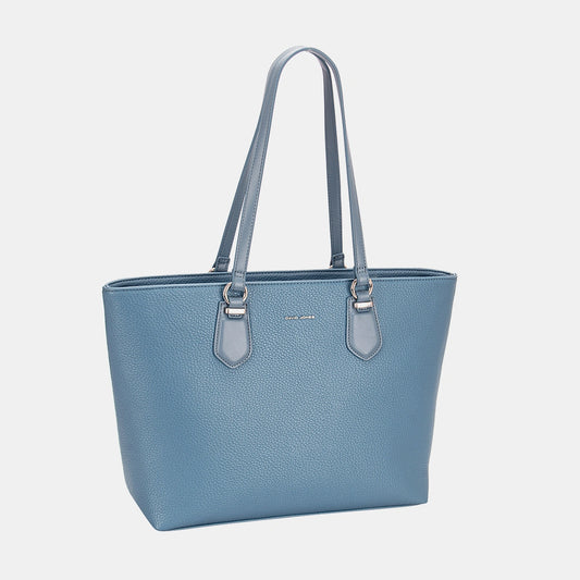 David Jones Leather Tote Blue One Size
