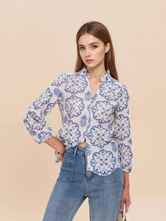 Chic Blue Blouses