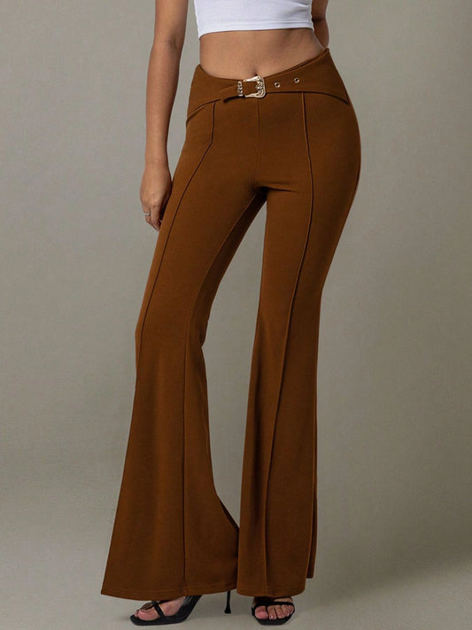 Soft Belted Brown Trousers
