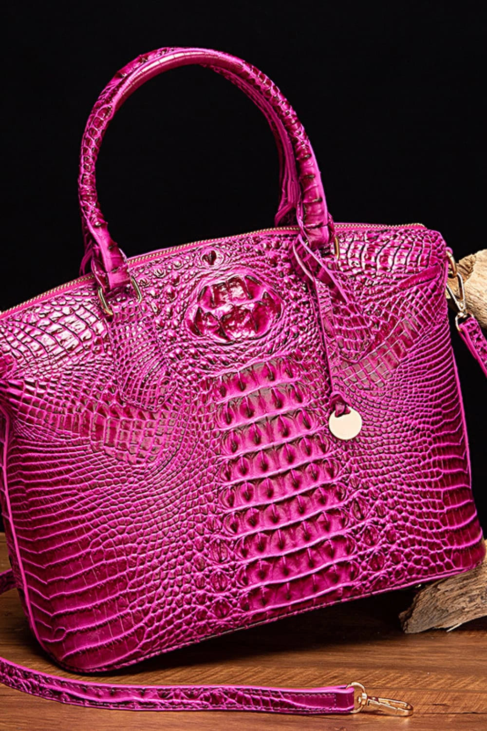 Stylish Crocodile-Pattern Leather Handbag
