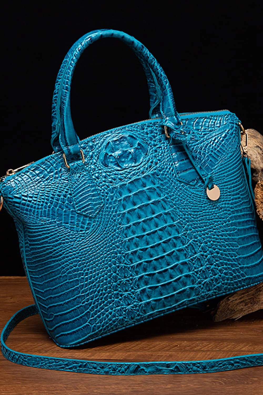 Stylish Crocodile-Pattern Leather Handbag
