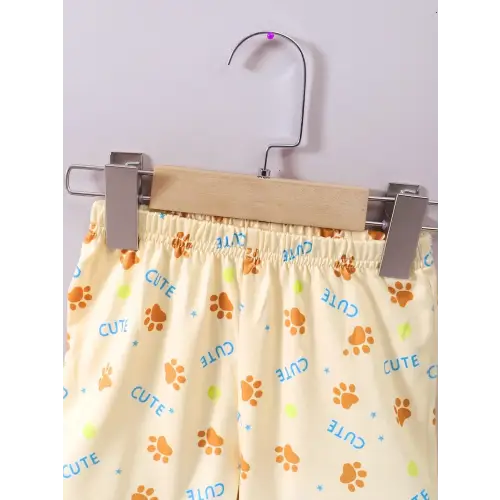 Adorable Dog Short Sleeve Hoodie Outfit for Babies and Toddlers