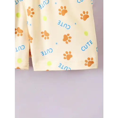 Adorable Dog Short Sleeve Hoodie Outfit for Babies and Toddlers