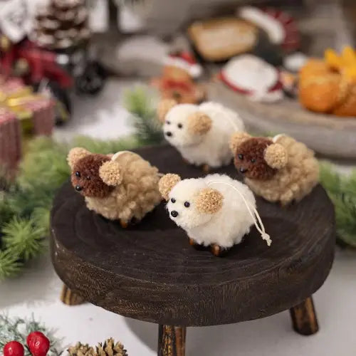 Fuzzy Hanging Ornament Set