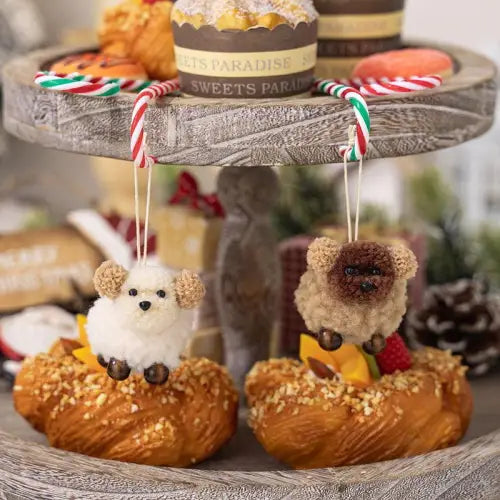 Fuzzy Hanging Ornament Set