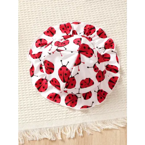 Adorable Ladybug Sun Hat and Outfit Set for Babies and Toddlers