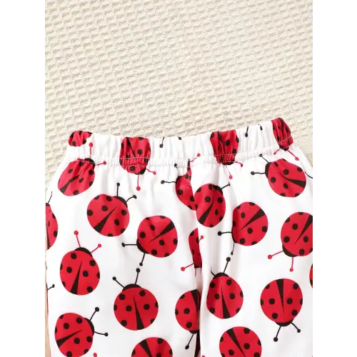 Adorable Ladybug Sun Hat and Outfit Set for Babies and Toddlers