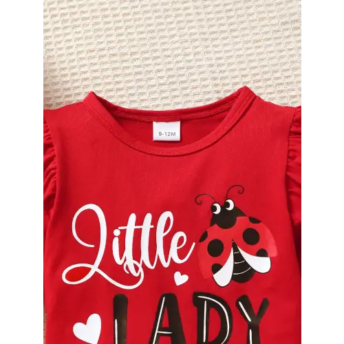 Adorable Ladybug Sun Hat and Outfit Set for Babies and Toddlers
