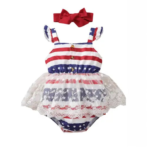 Patriotic Baby Romper Set