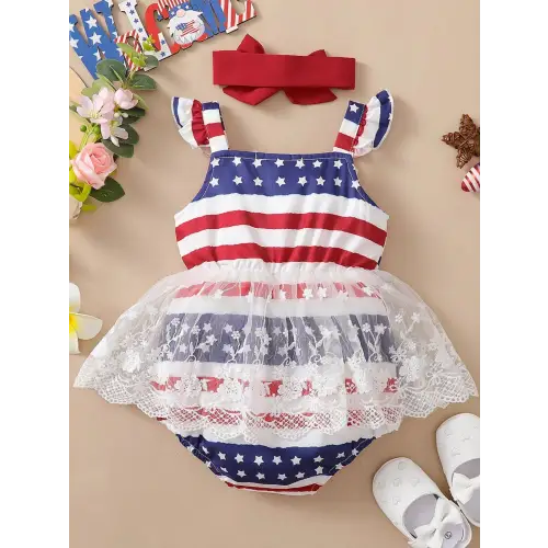 Patriotic Baby Romper Set