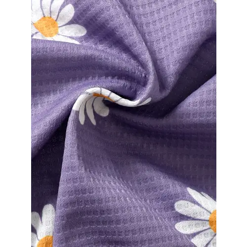 Adorable Purple Daisy Romper Set for Baby Girls