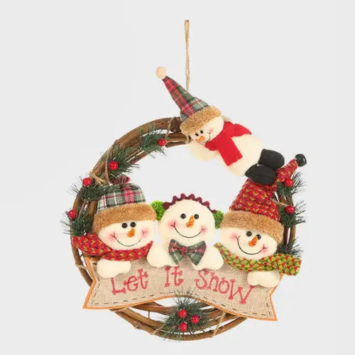 Snowman Doll Wreath