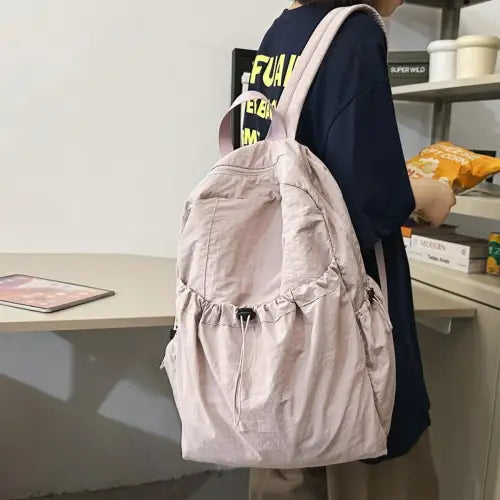 Adventure-Ready Drawstring Nylon Backpack