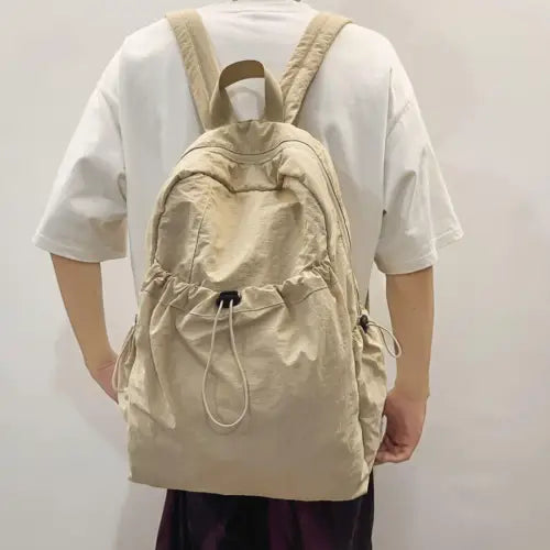 Adventure-Ready Drawstring Nylon Backpack