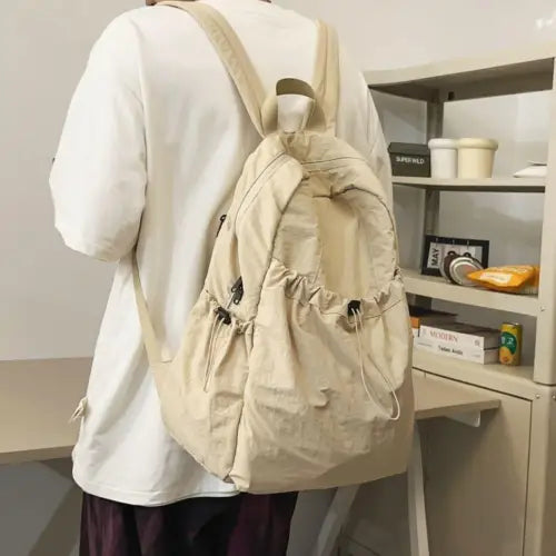 Adventure-Ready Drawstring Nylon Backpack