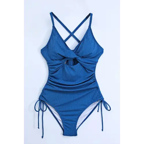 Alluring Spaghetti Strap One-Piece Swimwear with Romantic Cutouts
