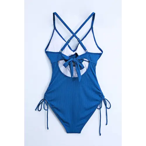 Alluring Spaghetti Strap One-Piece Swimwear with Romantic Cutouts