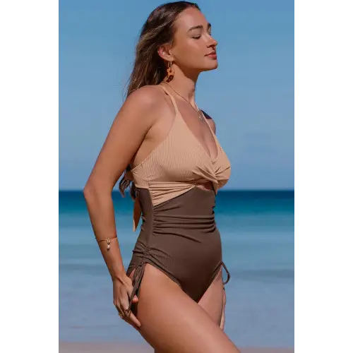Alluring Spaghetti Strap One-Piece Swimwear with Romantic Cutouts