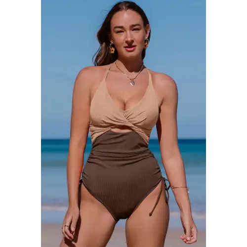 Alluring Spaghetti Strap One-Piece Swimwear with Romantic Cutouts
