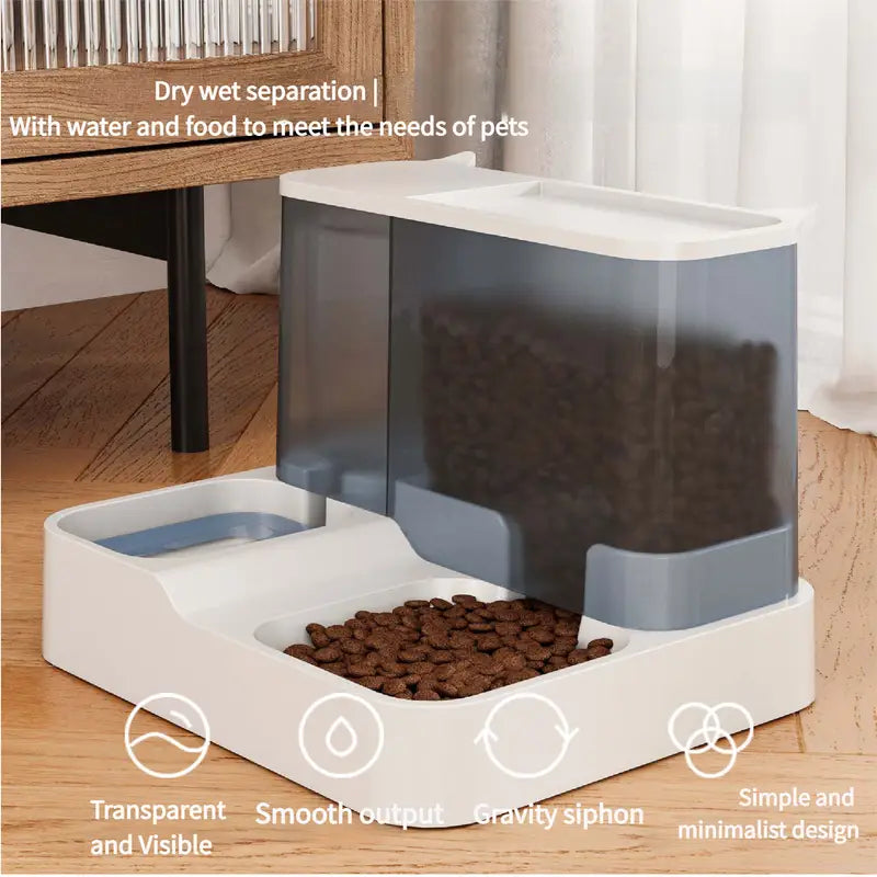 Pet Feeder 3L Automatic Cat Feeder and Water Dispenser - Hassle-Free Hydration