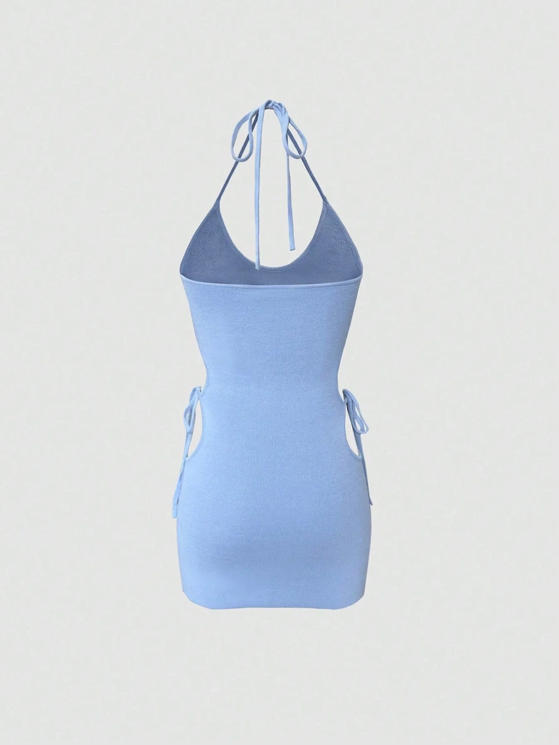 Backless Light Blue Dress