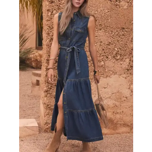 Beautiful Tiered Belted Dress