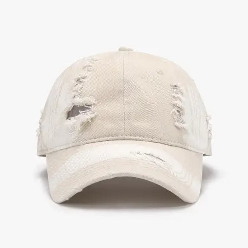 Beige Baseball Cap Ivory One Size