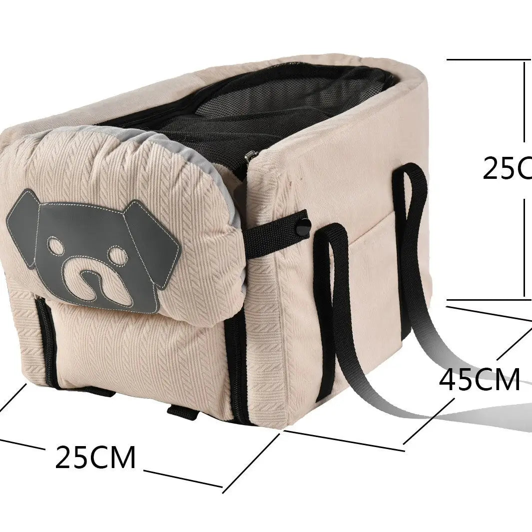 Pet Car Booster Seat for Small Dogs & Cats - Safe Travel Carrier Bed