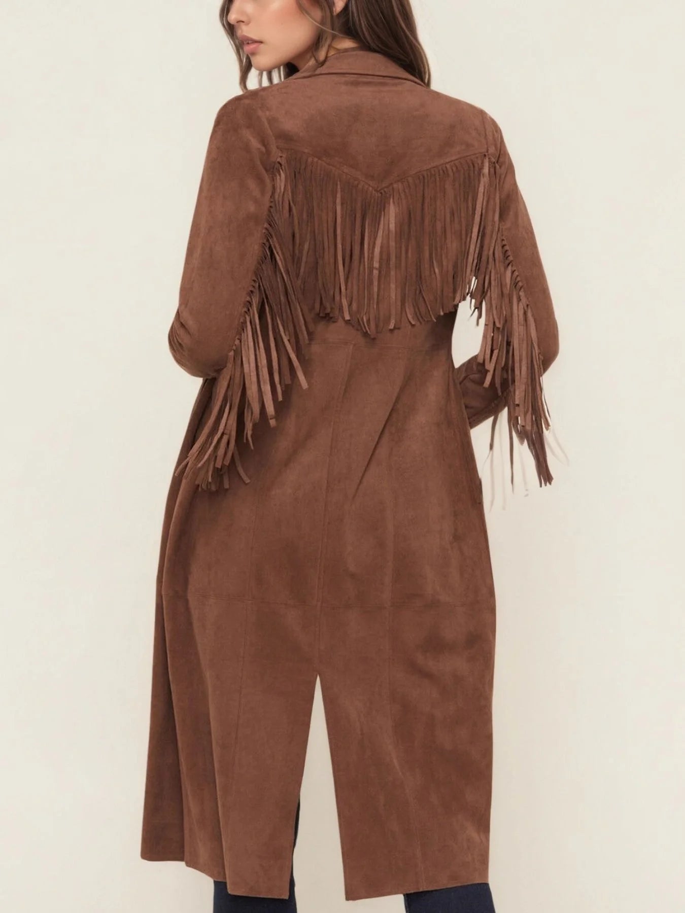 Beloved Fringe Brown Coats