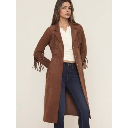 Beloved Fringe Brown Coats