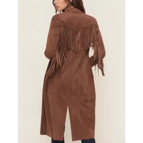 Beloved Fringe Brown Coats