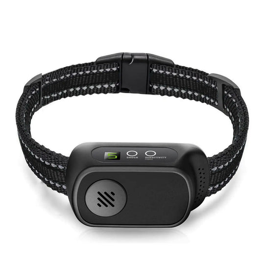 Automatic Anti-Bark Collar with Misjudgment Prevention - Low-Power Dog Training Device Black