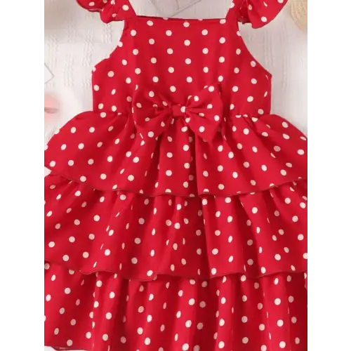 Ruffled Bow Polka Dot