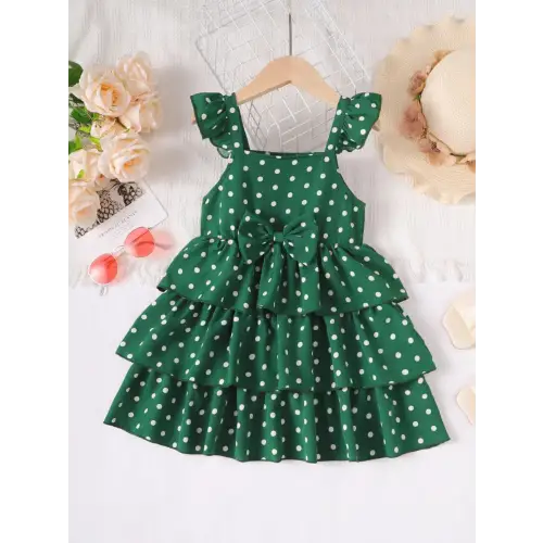 Ruffled Bow Polka Dot