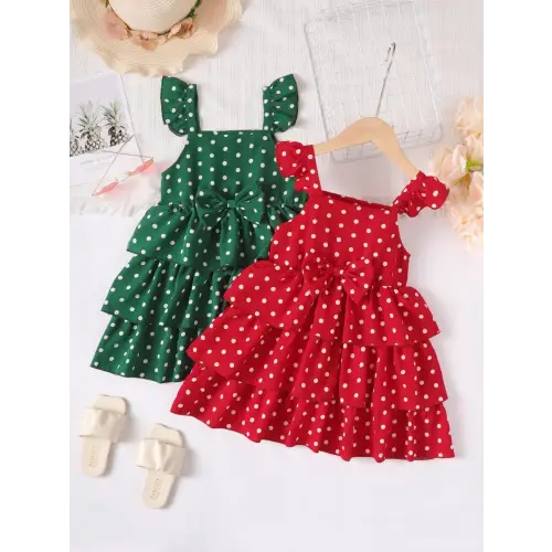 Ruffled Bow Polka Dot