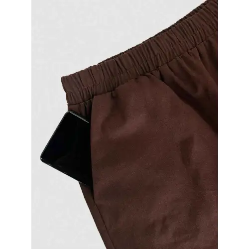 Buttoned Pocketed Cotton-Linen Set