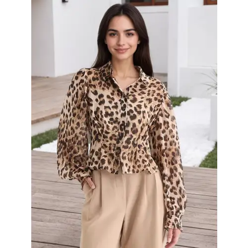 Fancy Leopard Blouses Leopard
