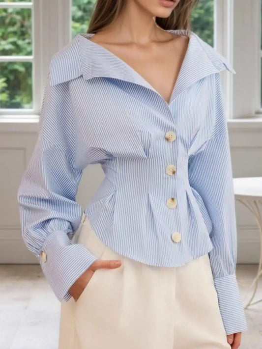 Casual Premium Blouse Stripe