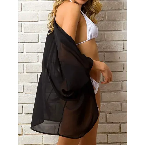 Chic Black Bikini Cover-Up