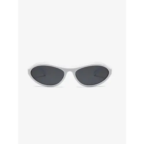 Black Framed Cat Eye Polycarbonate Sunglasses with Pink Lenses