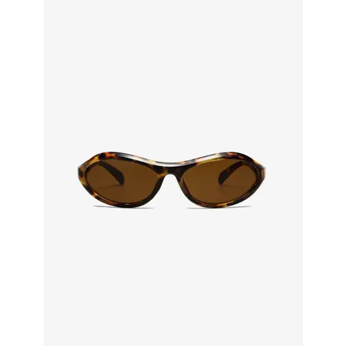 Black Framed Cat Eye Polycarbonate Sunglasses with Pink Lenses