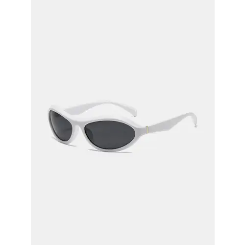 Black Framed Cat Eye Polycarbonate Sunglasses with Pink Lenses