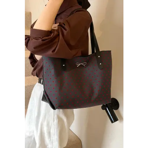 Chic Bow Polka Dot Tote Bags for Stylish Everyday