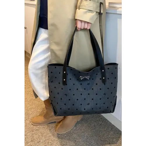 Chic Bow Polka Dot Tote Bags for Stylish Everyday