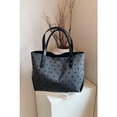 Chic Bow Polka Dot Tote Bags for Stylish Everyday