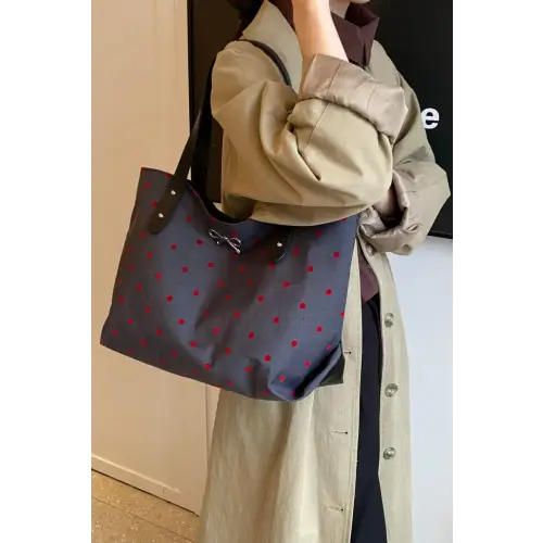 Chic Bow Polka Dot Tote Bags for Stylish Everyday