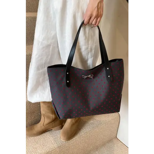 Chic Bow Polka Dot Tote Bags for Stylish Everyday