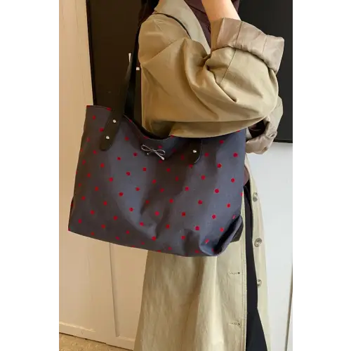 Chic Bow Polka Dot Tote Bags for Stylish Everyday