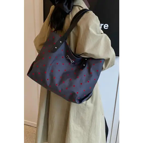 Chic Bow Polka Dot Tote Bags for Stylish Everyday